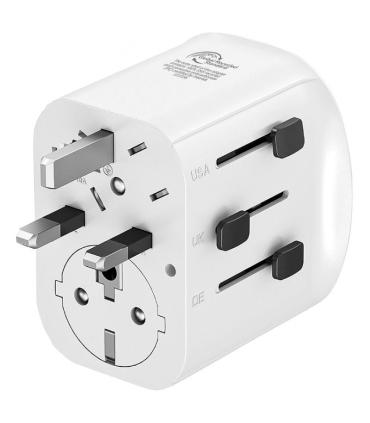 Cargador de Pared Universal Muvit For Change MCADP0006/ Toma de Corriente Universal/ 1xUSB Tipo-C/ 2xUSB/ 15W