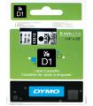 CINTA ROTULADORA D1 6MMX7M NEGRO/TRANSPARENTE DYMO S0720770