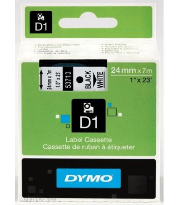 CINTA ROTULADORA D1 24MMX7M NEGRO/BLANCO DYMO S0720930