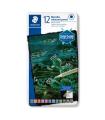 ESTUCHE METALICO CON 12 LAPICES DE COLORES METALICOS DESIGN JOURNEY 146M M12