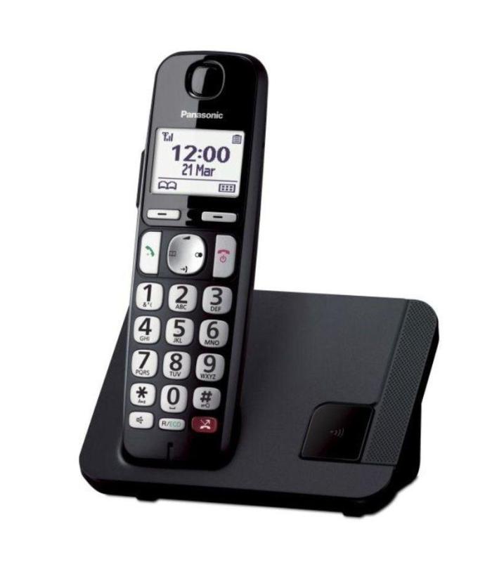 Telfono Inalmbrico Panasonic KX-TGE250SPB/ Negro