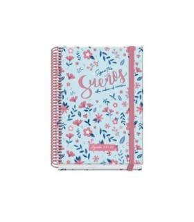 AGENDA ESCOLAR 2025-2026 TAMAO A5 TAPA CARTON FORRADO DA PGINA PRIME BLOSSOM DOHE 52045