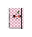 AGENDA ESCOLAR 2025-2026 TAMAO A5 TAPA CARTON FORRADO SEMANA VISTA PRIME CHERRY DOHE 52036