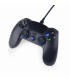 MANDO DE JUEGO GEMBIRD CON VIBRACION CON CABLE PARA PLAYSTATION 4 O PC, NEGRO