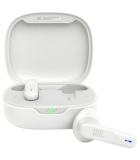 Auriculares Bluetooth JBL Wave Flex con estuche de carga/ Autonoma 8h/ Blancos