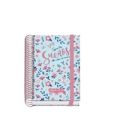 AGENDA ESCOLAR 2025-2026 TAMAO A6 TAPA CARTON FORRADO DA PGINA PRIME BLOSSOM DOHE 52051