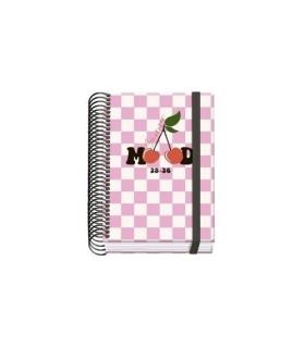 AGENDA ESCOLAR 2025-2026 TAMAO A6 TAPA CARTON FORRADO DA PGINA PRIME CHERRY DOHE 52048