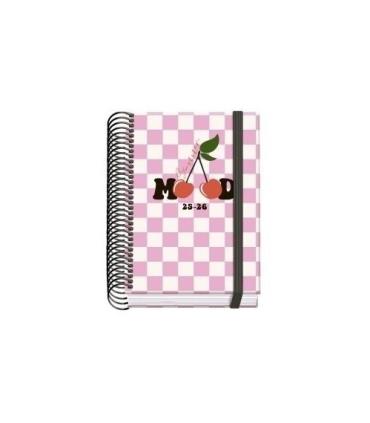 AGENDA ESCOLAR 2025-2026 TAMAO A6 TAPA CARTON FORRADO DA PGINA PRIME CHERRY DOHE 52048