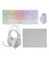 Pack Gaming Mars Gaming MCP124PROWES  Teclado + Ratn Ptico + Auriculares + Alfombrilla  Blanco