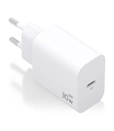 Cargador De Pared GaN Aisens A110-0940  1xUSB Tipo-C  30W  Blanco