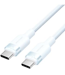 Cable USB 2.0 Tipo-C 3A Vention TRDSH/ USB Tipo-C Macho - USB Tipo-C Macho/ Hasta 60W/ 480Mbps/ 2m/ Azul