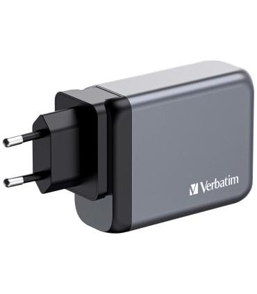 Cargador De Pared Universal GaN Verbatim GNC-100  3xUSB Tipo-C  1xUSB  100W