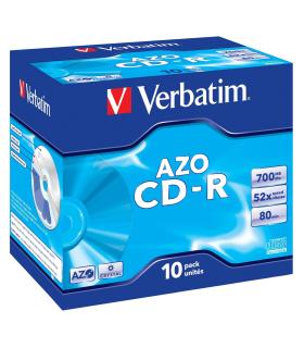 CD-R Verbatim AZO Crystal 52X  Caja-10uds