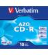 CD-R Verbatim AZO Crystal 52X  Caja-10uds