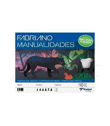 BLOC 10 HOJAS MANUALIDADES CARTULINA NEGRA FABRIANO S0400004