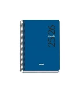 AGENDA ESCOLAR 2025-2026 TAMAO A5 TAPA POLIPROPILENO SEMANA VISTA MODELO ESENCIAL BASIC AZUL DOHE 52068