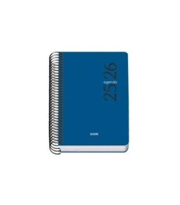 AGENDA ESCOLAR 2025-2026 TAMAO A6 TAPA CARTON FORRADO DA PGINA MODELO ESENCIAL BASIC AZUL DOHE 52076