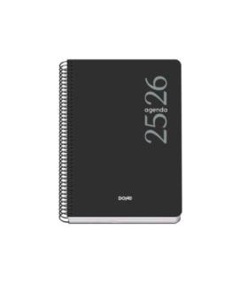 AGENDA ESCOLAR 2025-2026 TAMAO A5 TAPA POLIPROPILENO DA PGINA MODELO ESENCIAL BASIC NEGRO DOHE 52075