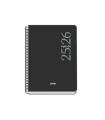 AGENDA ESCOLAR 2025-2026 TAMAO A5 TAPA POLIPROPILENO DA PGINA MODELO ESENCIAL BASIC NEGRO DOHE 52075