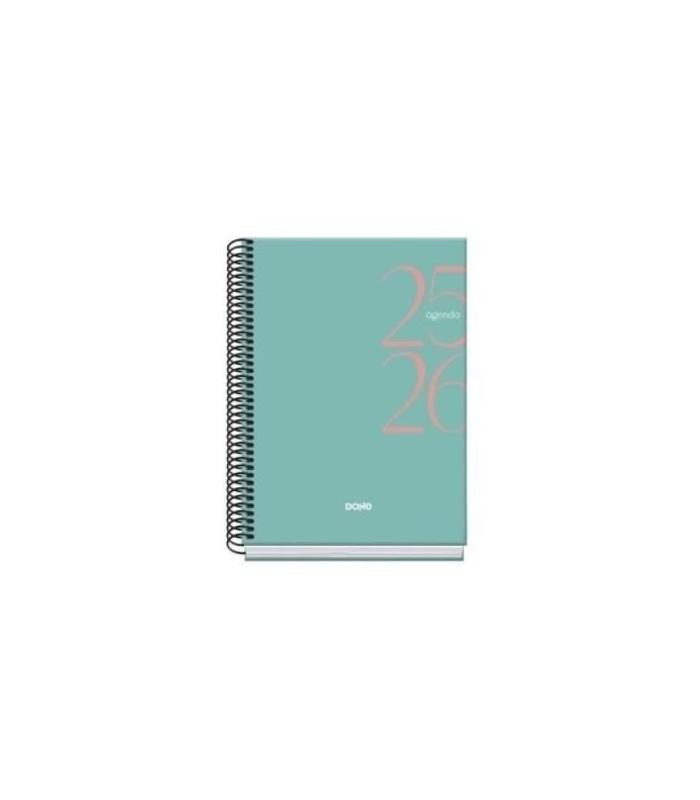 AGENDA ESCOLAR 2025-2026 TAMAO A5 TAPA CARTON FORRADO DA PGINA MODELO SYSTEM BASIC VERDE DOHE 52062