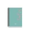 AGENDA ESCOLAR 2025-2026 TAMAO A5 TAPA CARTON FORRADO DA PGINA MODELO SYSTEM BASIC VERDE DOHE 52062