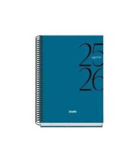 AGENDA ESCOLAR 2025-2026 TAMAO A5 TAPA CARTON FORRADO DA PGINA MODELO SYSTEM BASIC AZUL DOHE 52060