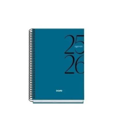 AGENDA ESCOLAR 2025-2026 TAMAO A5 TAPA CARTON FORRADO DA PGINA MODELO SYSTEM BASIC AZUL DOHE 52060