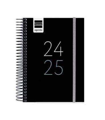 AGENDA ESCOLAR 2025-2026 TAMAO A5 TAPA CARTON FORRADO SEMANA VISTA MODELO SYSTEM BASIC NEGRO DOHE 52059