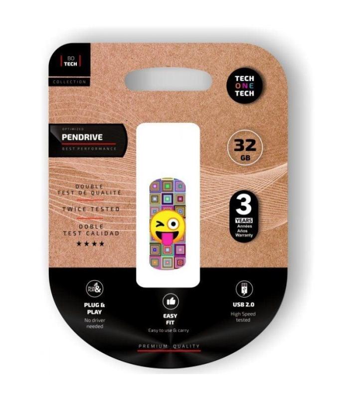 Pendrive 32GB Tech One Tech Emoji guio USB 2.0