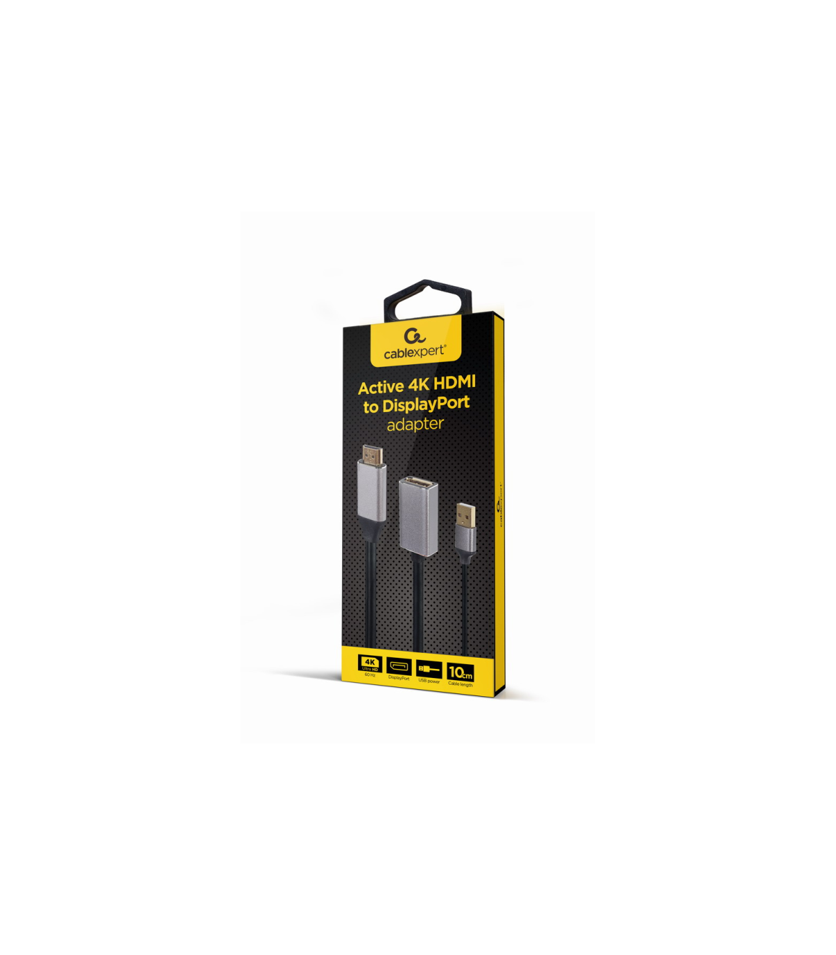 ADAPTADOR GEMBIRD ACTIVO 4K HDMI MACHO A DISPLAYPORT HEMBRA NEGRO