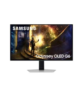 Smart Monitor Gaming Curvo Samsung OLED Odyssey G6 S27DG610SU 27'  QHD  0.03ms  240Hz  VA  Regulable En Altura  Smart TV  Plata