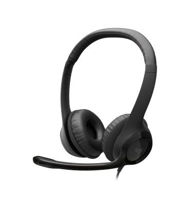Logitech Auricular+Mic H390 USB Negro