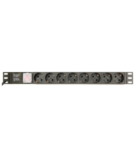 UNI DISTRIBUCION ENERGIA PDU GEMBIRD 8 SCHUKO 1U 10A ENCHU C14 CABLE DE 3 M