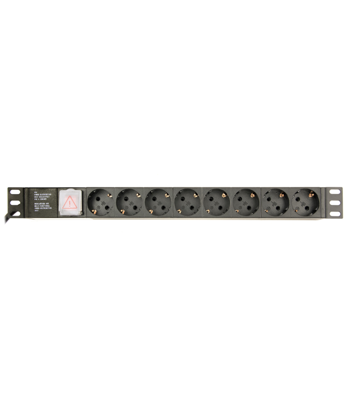 UNI DISTRIBUCION ENERGIA PDU GEMBIRD 8 SCHUKO 1U 10A ENCHU C14 CABLE DE 3 M