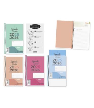AGENDA ESCOLAR 2025-2026 PERSONALIZABLE 8 DIA PAGINA TAPA POLIPROPILENO INGRAF 333360