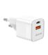 CARGADOR GAN AISENS 20W 1XUSB-C PD3.0 QC4.0 1XUSB-A QC3.0 BLANCO