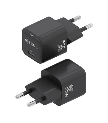 Cargador De Pared GaN Aisens ASCH-35W1P023-BK  1xUSB Tipo-C  35W