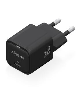Cargador De Pared GaN Aisens ASCH-30W1P019-BK  1xUSB Tipo-C  30W