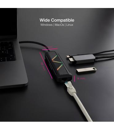 Nanocable Hub USB-C 5 En 1 USB-A+USB-C+HDMI+RJ45