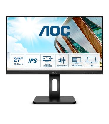 Monitor Profesional AOC 27P2Q 27'  Full HD  Multimedia  Regulable En Altura  Negro