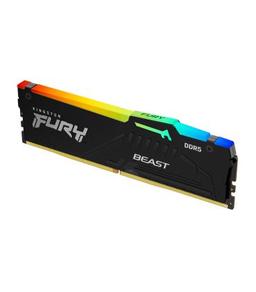 Memoria RAM Kingston FURY Beast RGB 16GB  DDR5  6400MHz  1.4V  CL32  DIMM