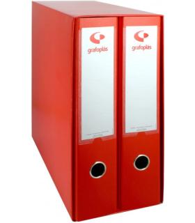 MDULO 2 ARCHIVADORES COLOR ROJO FOLIO 290X350X160 GRAFOPLAS 7279251