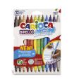 CAJA 12 ROTULADORES COLORES DOBLE PUNTA BIRELLO CARIOCA 42753CARIOCA