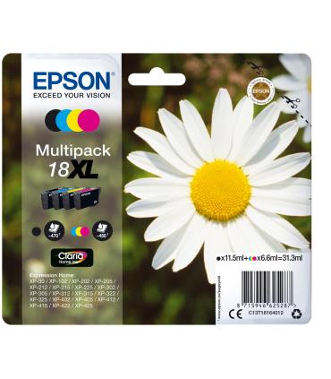 PACK DE CARTUCHOS 4 COLORES (CMYK) EPSON 18XL