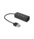 HUB 4 PUERTOS 2.0 MEDIARANGE MRCS502 BLACK