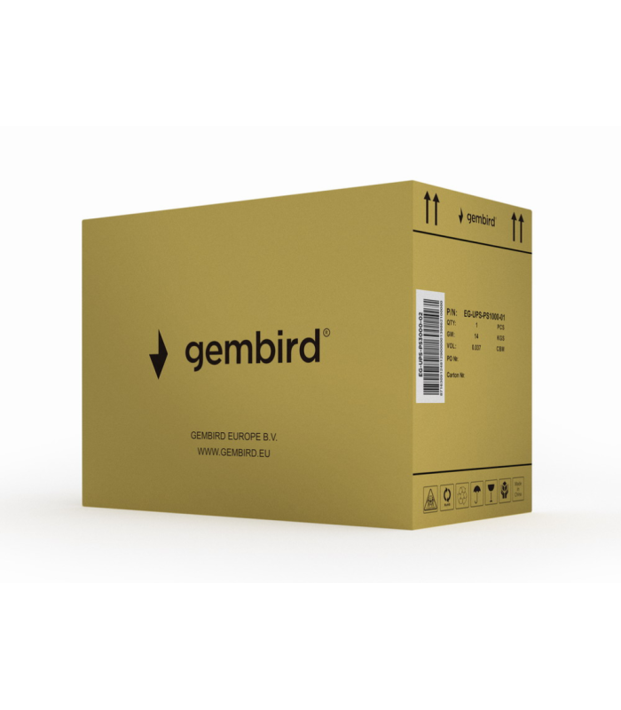 UPS GEMBIRD DE ONDA SENOIDAL PURA DE 3000 VA PANT LCD 3 SALI SCHUKO USB NEGRO