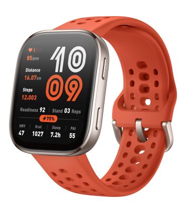 Amazfit Bip 6 Red 5 Cm (1.97") AMOLED Digital 390 X 450 Pixeles Pantalla Tctil Plata GPS (satlite)