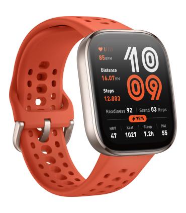 Amazfit Bip 6 Red 5 Cm (1.97") AMOLED Digital 390 X 450 Pixeles Pantalla Tctil Plata GPS (satlite)