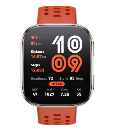 Amazfit Bip 6 Red 5 Cm (1.97") AMOLED Digital 390 X 450 Pixeles Pantalla Tctil Plata GPS (satlite)