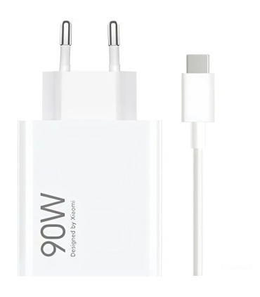 Cargador de Pared GaN Xiaomi 90W HyperCharge Combo (Type-A)/ 1xUSB + Cable USB Tipo-C/ 90W